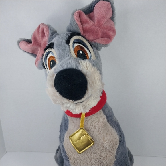 Disney Store Original Plush Tramp Dog Stuffed Animal Lady and the Tramp Gray 17" - Picture 2 of 12